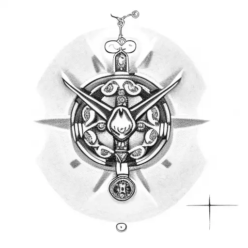 98 corvette with a rosary that has text that says "diddy" tattoo design idea