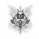 Corvette with rosary  "diddy" tattoo design idea