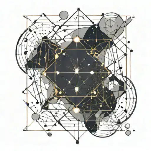 cancer and Virgo constellation tattoo design idea