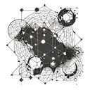 cancer and Virgo constellation tattoo design idea