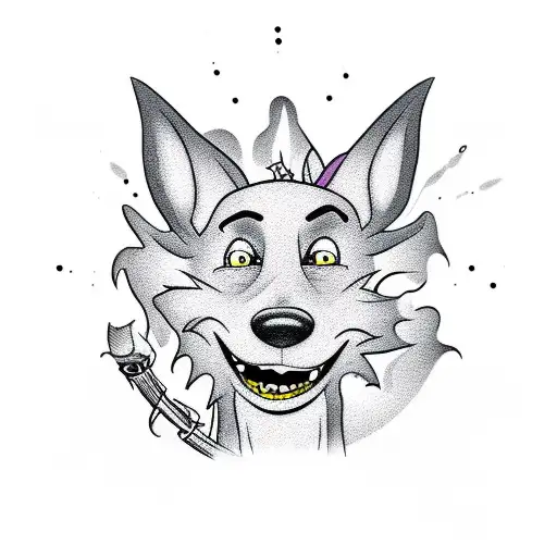 courage the cowardly dog tattoo design idea