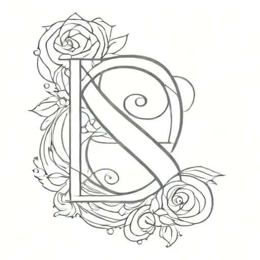 letters S P B mixed together tattoo design idea