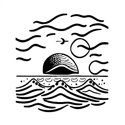 ocean theme tattoo design idea