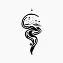 ocean theme tattoo design idea