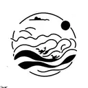 ocean theme tattoo design idea