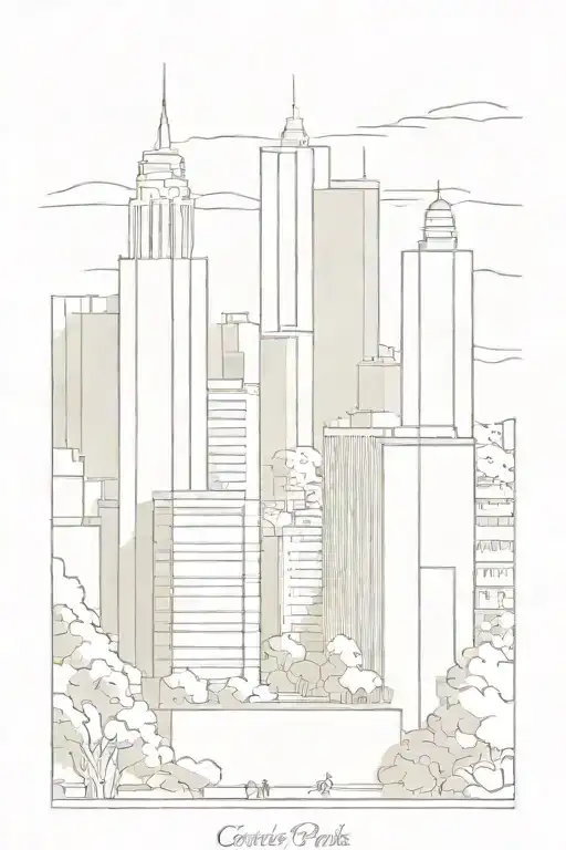 Central Park Towers in Venezuela with the Avila behind tattoo design idea