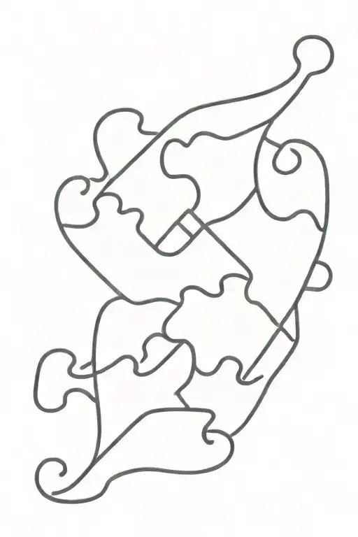HEART-SHAPED PUZZLE PIECE FOR COUPLE tattoo design idea