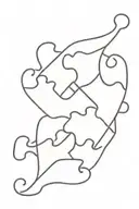 HEART-SHAPED PUZZLE PIECE FOR COUPLE tattoo design idea