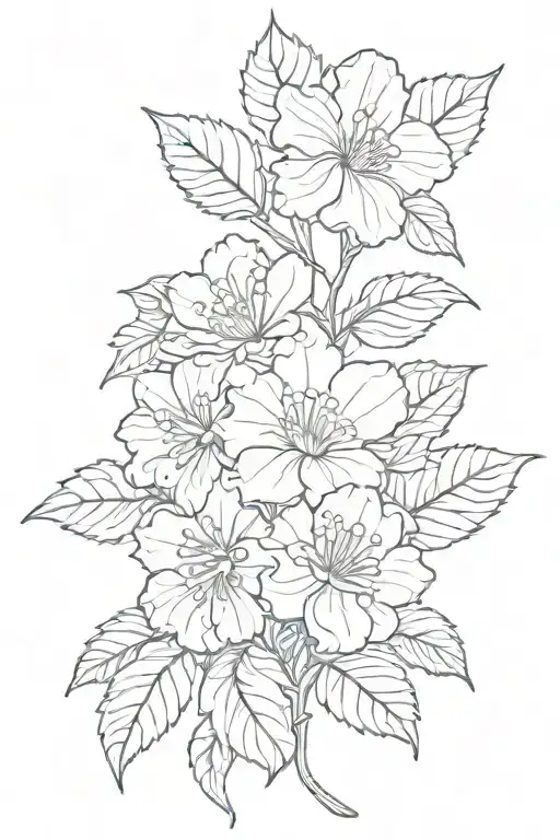 Begonia and Text "My Favorite Auntie"  tattoo design idea
