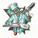 surgeon operating tattoo design idea