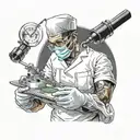 surgeon operating tattoo design idea
