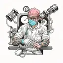 surgeon operating tattoo design idea