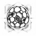 football with names of messi and maradona tattoo design idea