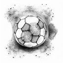 football with names of messi and maradona tattoo design idea