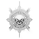 Celestial welding torch tattoo design idea