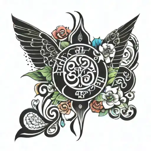 karma symbol tattoo design idea