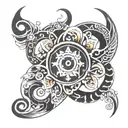 karma symbol tattoo design idea