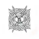 Celtic Knot, fairy, skeleton tattoo design idea