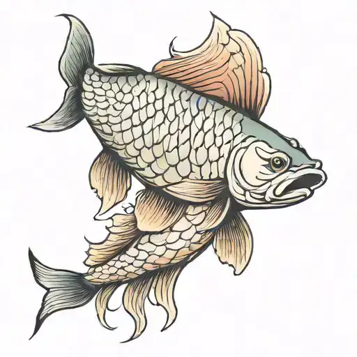 Asian Arowana tattoo design idea