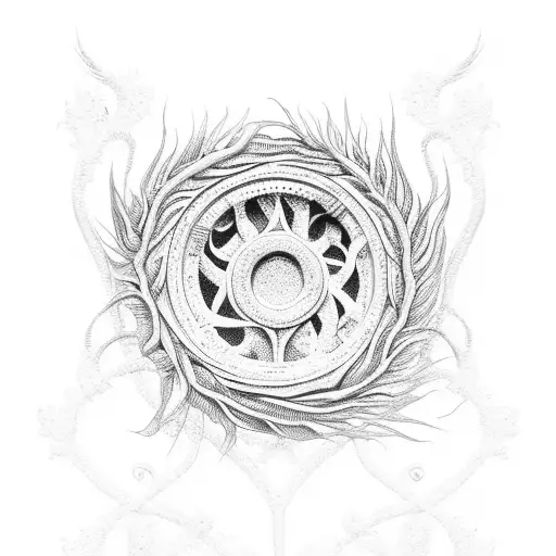 wreath of wheat tattoo design idea