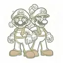 Mario bros tattoo design idea
