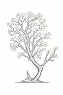 oak tree bark pattern tattoo design idea