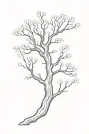 oak tree bark pattern tattoo design idea