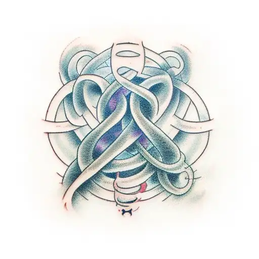 Infinity Symbol life and death tattoo design idea