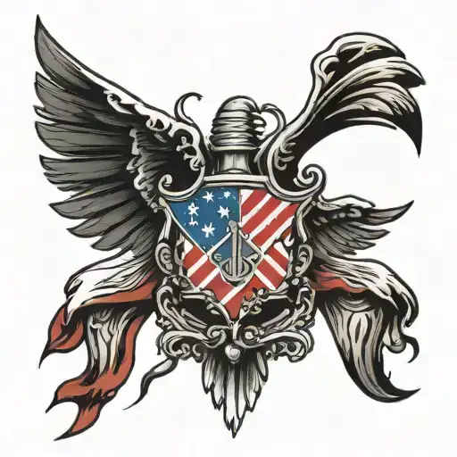 rebel flag wings ripped into back tattoo tattoo design idea