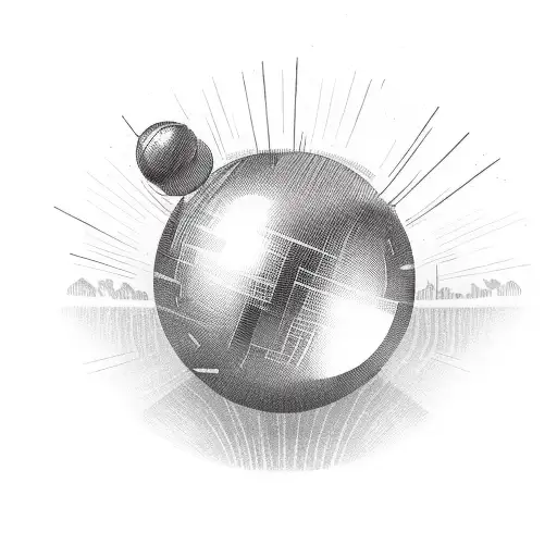 mirrorball and archer tattoo design idea