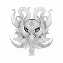 word "Lakshmi" with infinity symbol tattoo design idea