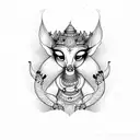 word "Lakshmi"  tattoo design idea