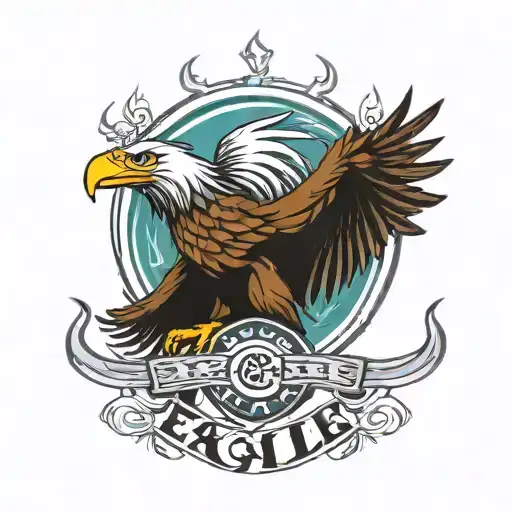 Eagles band logo tattoo design idea