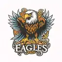 Eagles band logo tattoo design idea