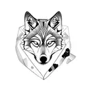 lucky 13 wolf tattoo design idea
