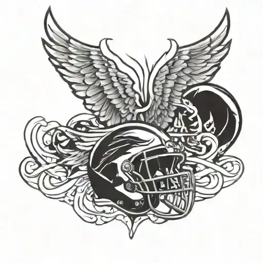 memorial football 56 wings  tattoo design idea