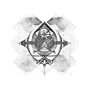 Gemini, Sagittarius, Libra, Aquarius, Cancer, Virgo linework sleeve tattoo design idea