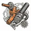 Hammer and saw  tattoo design idea