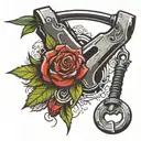 Hammer and saw  tattoo design idea