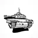 army tank tattoo design idea