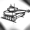 army tank tattoo design idea