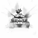 army tank tattoo design idea