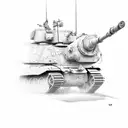 army tank tattoo design idea