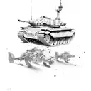 army tank tattoo design idea