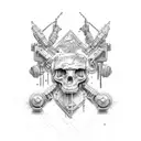 army tank tattoo design idea