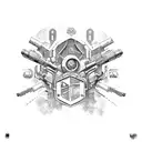 army tank tattoo design idea