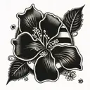 flowers and american football tattoo design idea