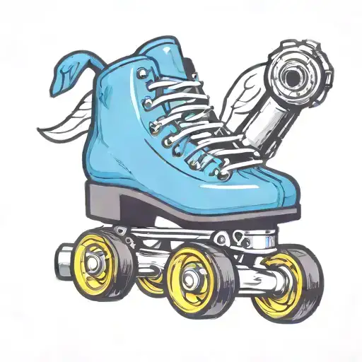 roller skate tattoo design idea