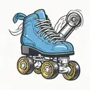 roller skate tattoo design idea