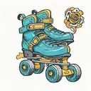 roller skate tattoo design idea